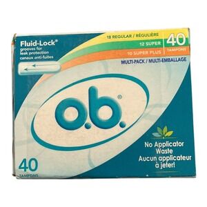o.b. - Tampons No Applicator (38 ct) - Regular Super Super Plus